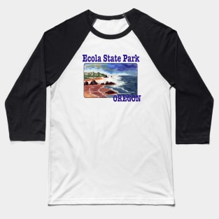 Ecola State Park, Oregon Baseball T-Shirt